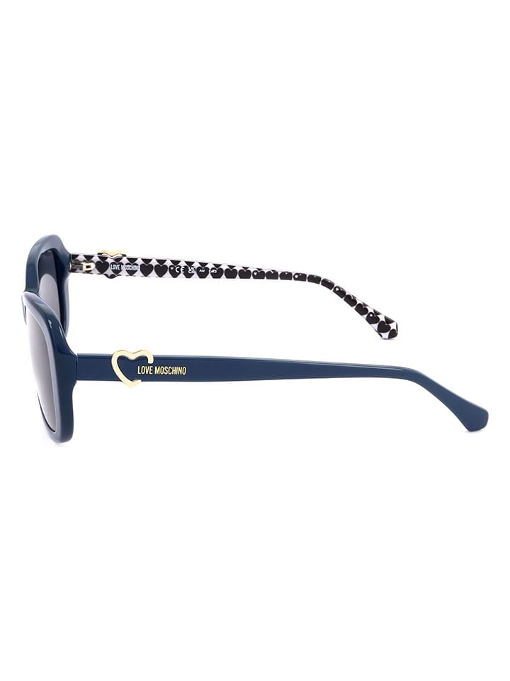 Moschino Damen-Sonnenbrille in Blau/ Dunkelblau günstig kaufen 55