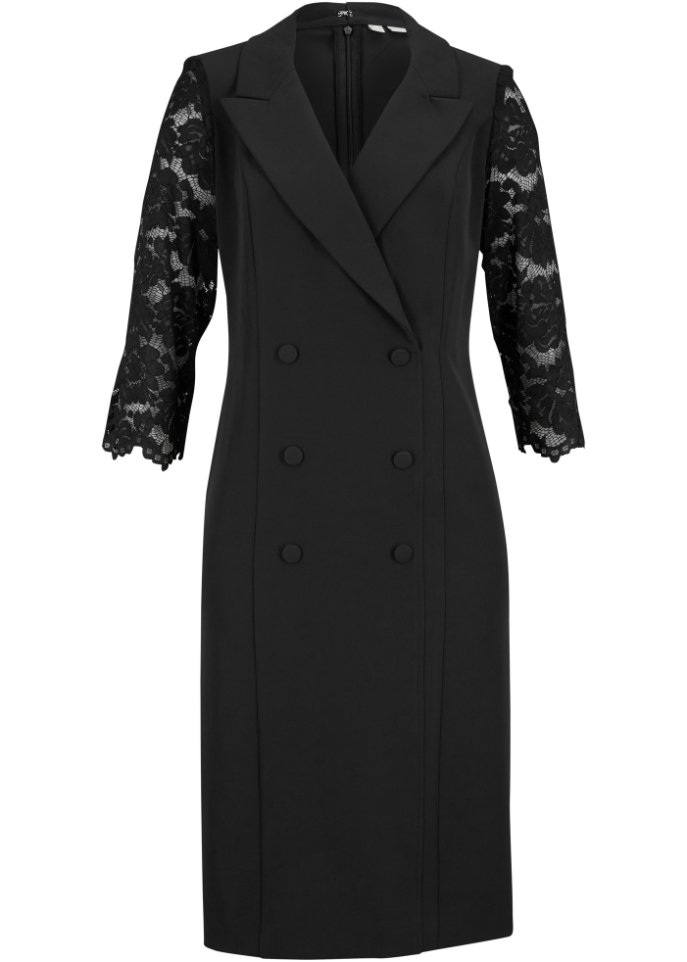 Blazer-Kleid mit Spitzenärmeln