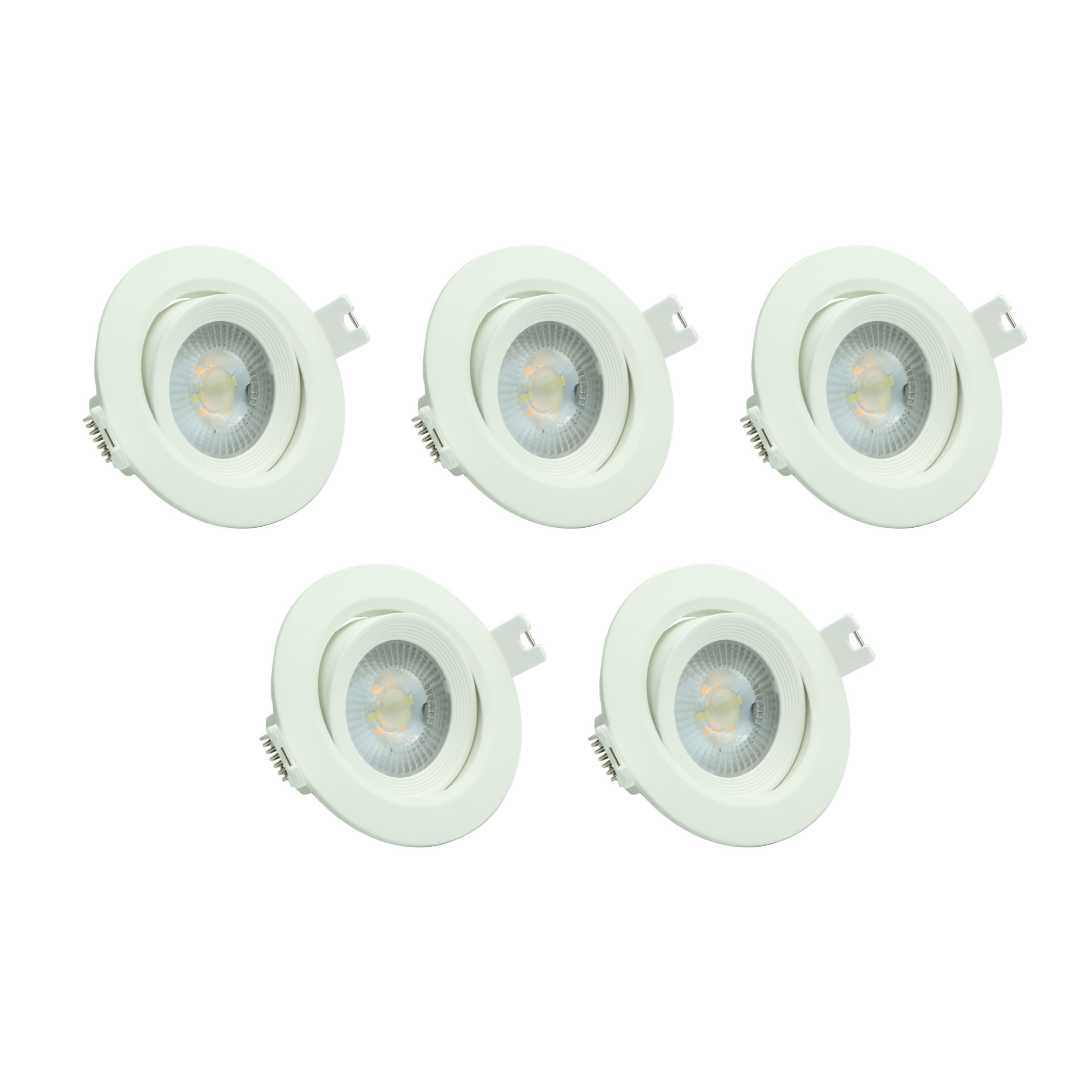 LUXULA 5er Pack LED CCT Downlight, schwenkbar