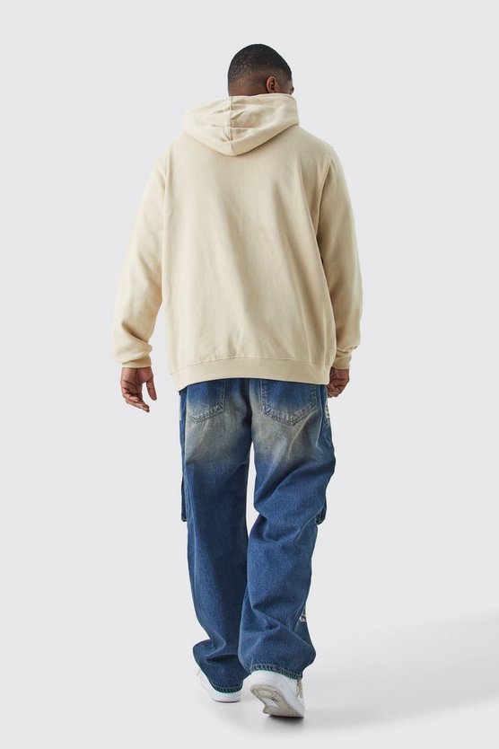 Plus lockere Jeans mit X-Ray Print und Acid-Waschung