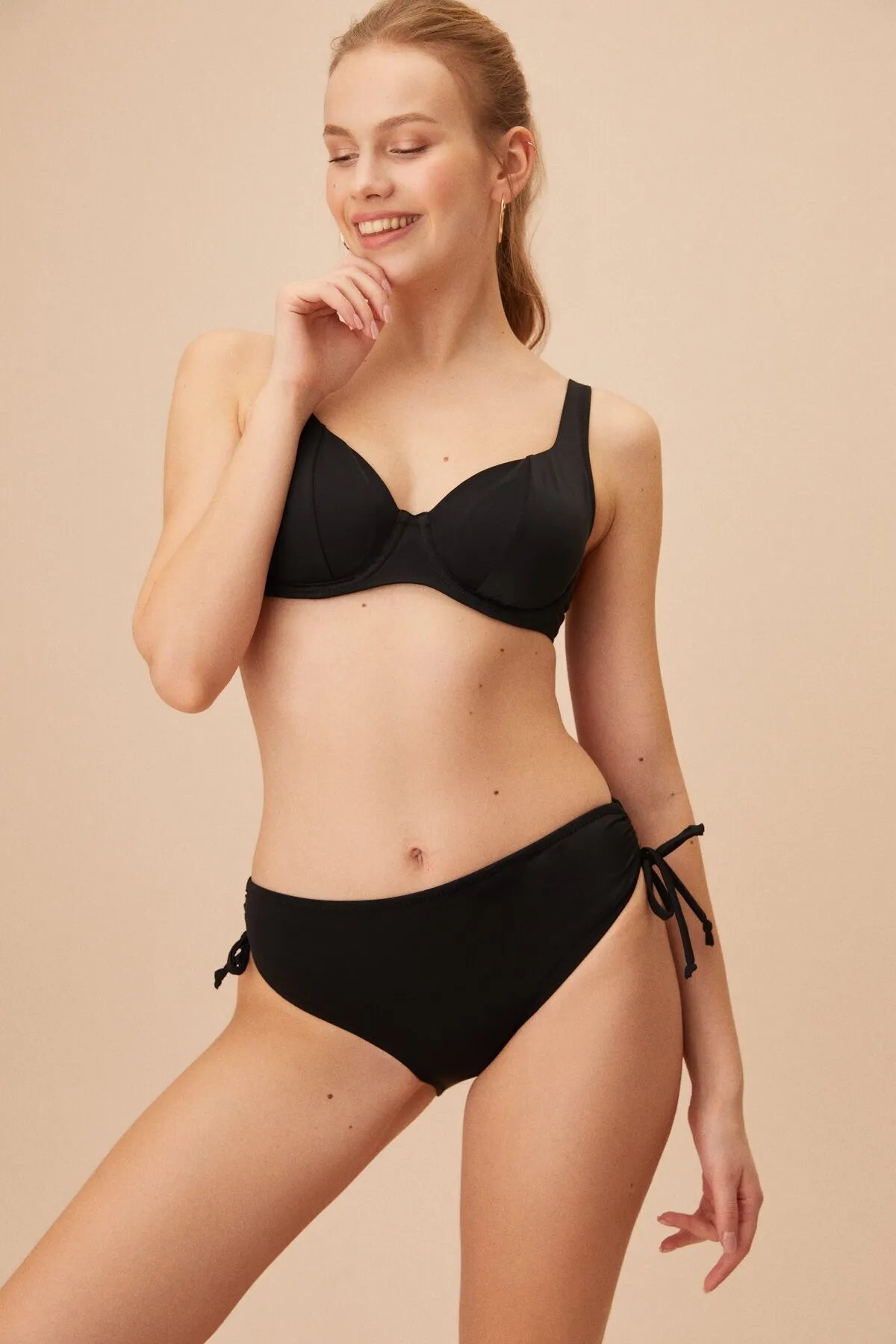 SUWEN  Seitlich geraffte Bikinihose