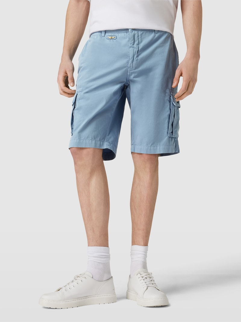 Cargoshorts mit Label-Patch Modell 'Aero' in mittelgrau