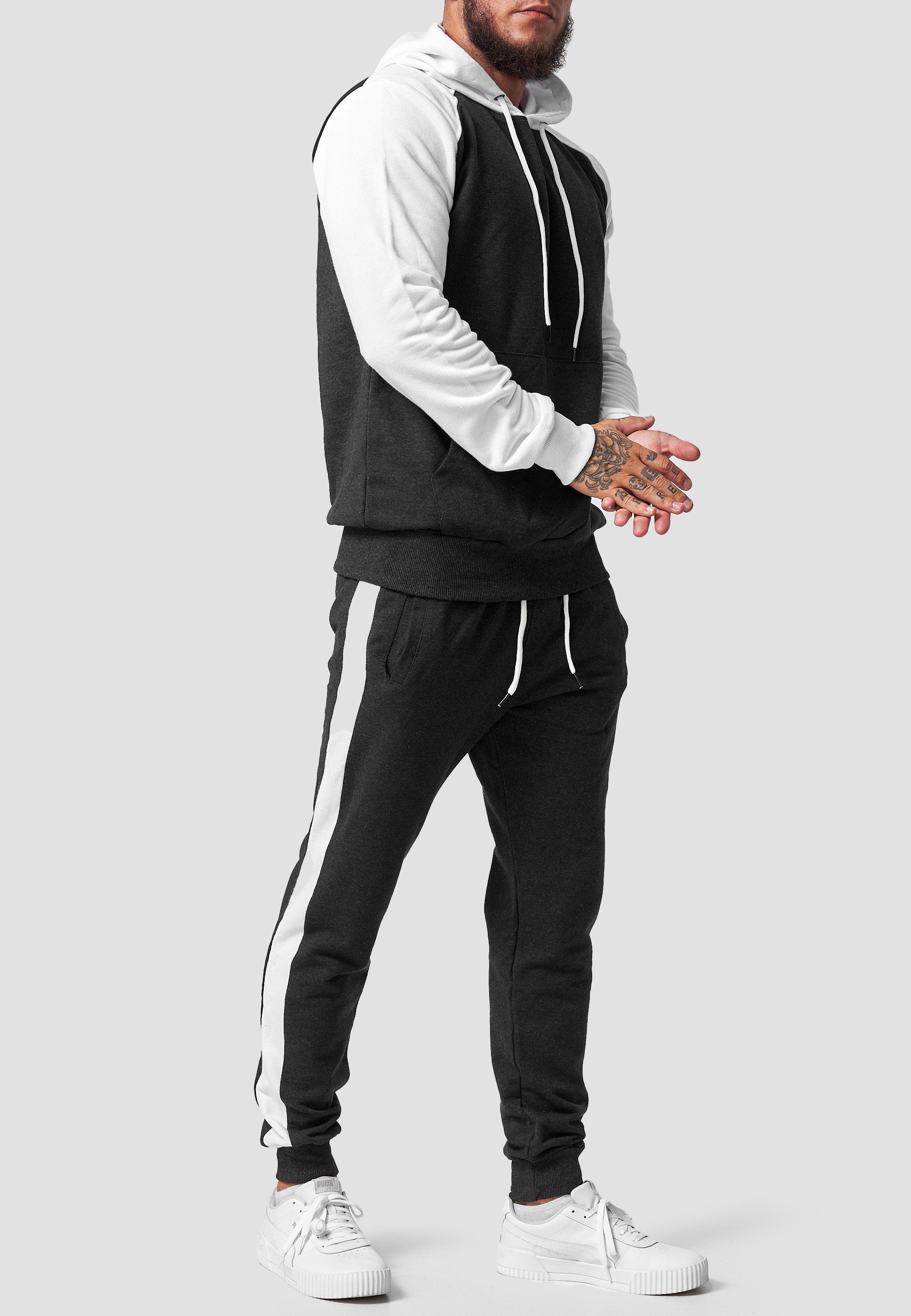OneRedox Jogginganzug JA-1639C (Sportanzug Jogger Trainingsanzug), Fitness Freizeit Casual