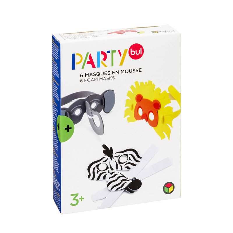 6 masques en mousse animaux Oxybul