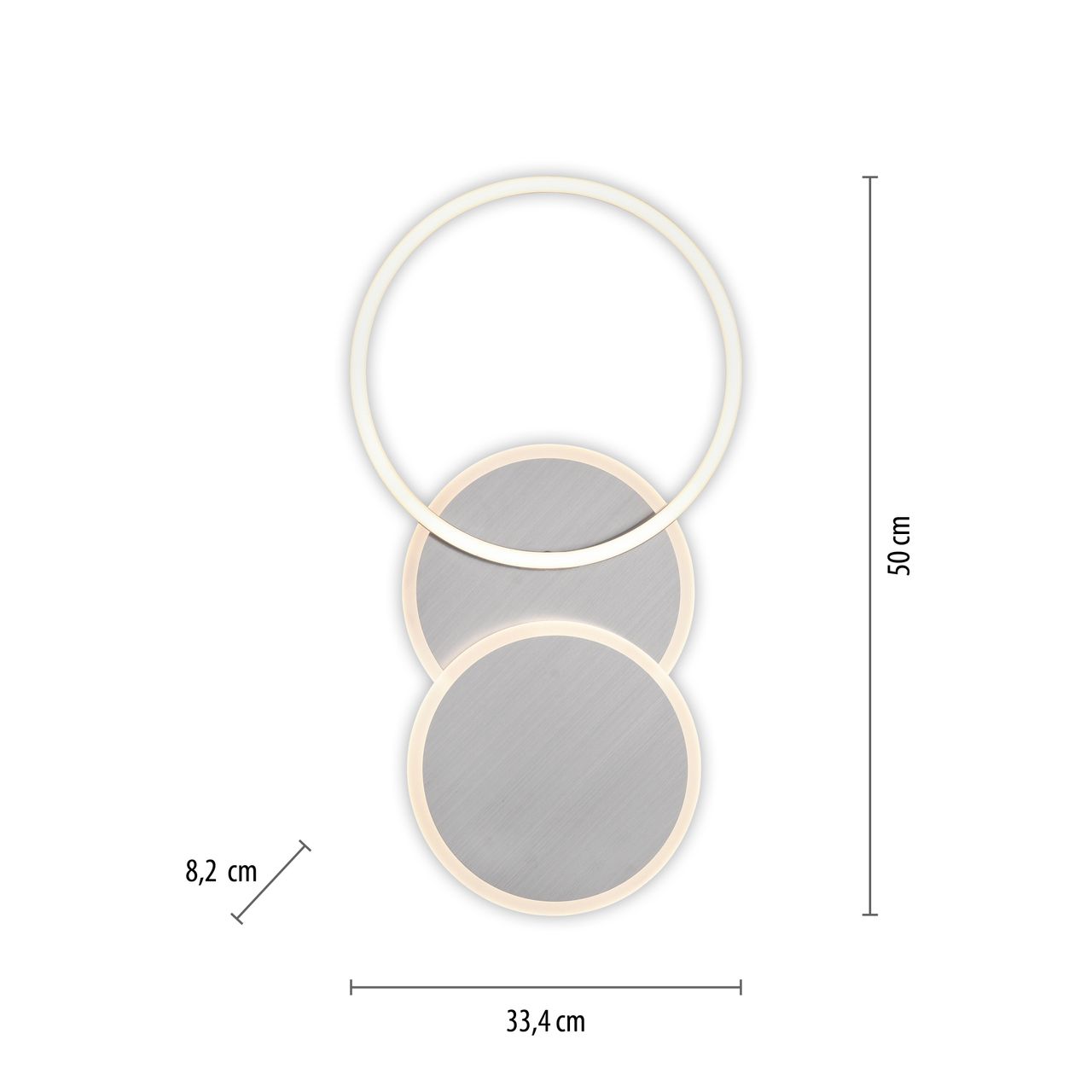 JUST LIGHT JUST LIGHT.  LED Deckenleuchte SEVENT,  rund, 1xLED-Board/25,5W/3000K, Innenleuchte, IP20