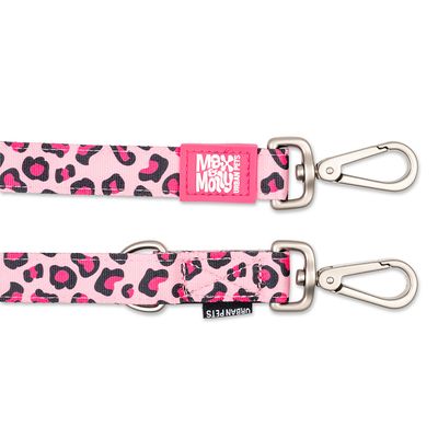 Max & Molly Multifunktionsleine Leopard Pink