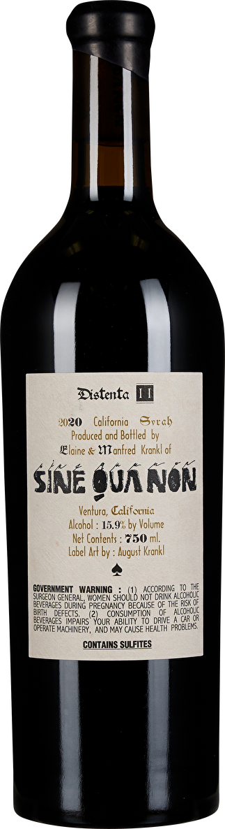 Sine Qua Non Distenta II Syrah 2020