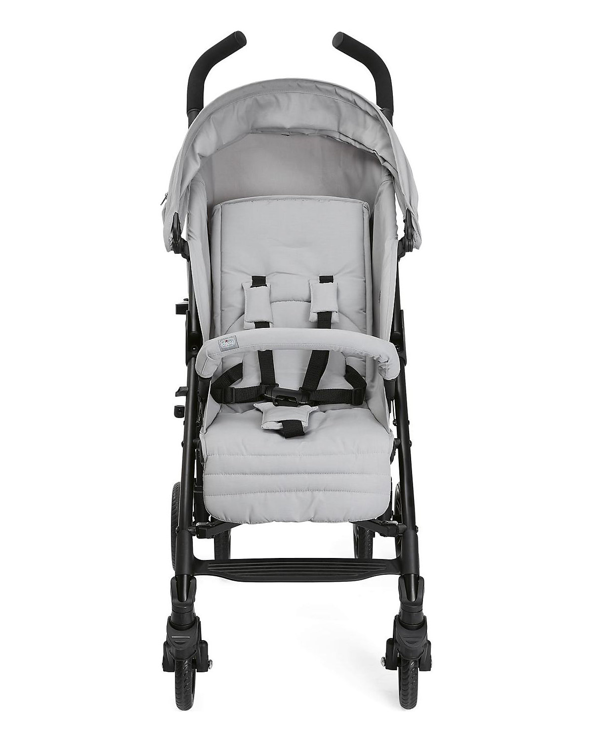 Buggy Sportwagen Lite Way4 grau, mit faltbarem Frontbügel 22Kg Traglast, mit neuem großen Verdeck und Textilen Design, inkl. Regenschutz, Einhängekorb