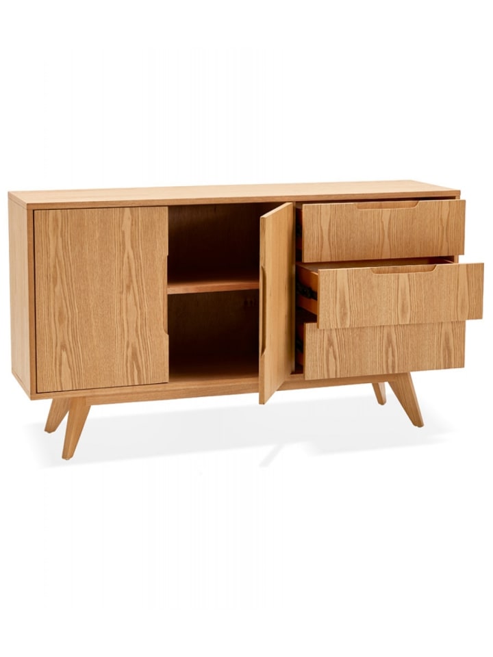 KADIMA DESIGN Sideboard PORTOBELLO Massivholz Esche Natur | Modern Elegant in Beige günstig kaufen onesize