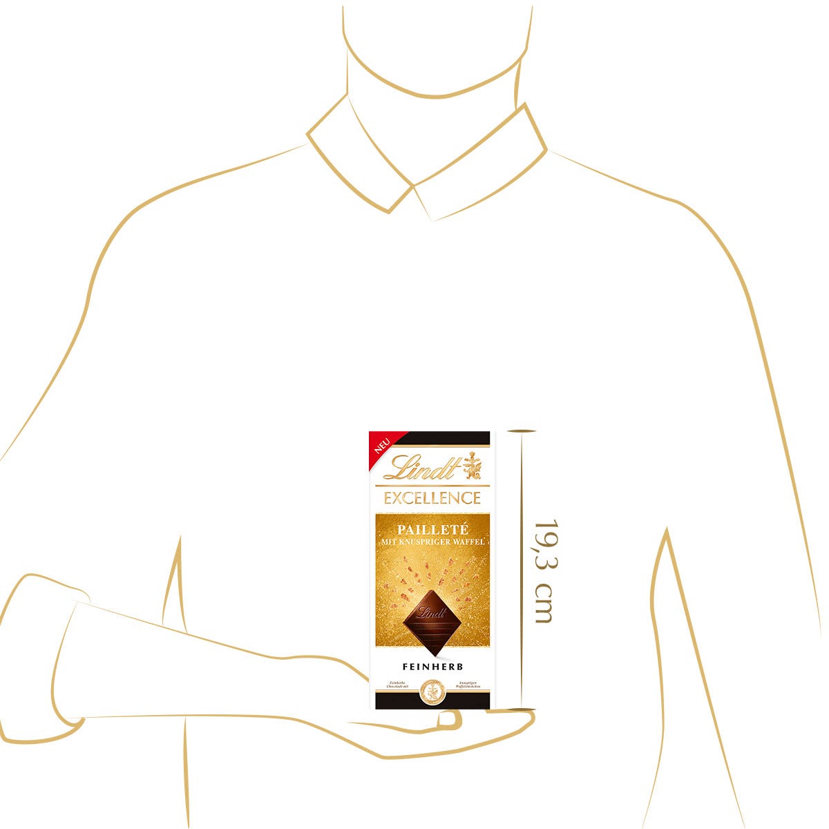 EXCELLENCE Pailleté mit knuspriger Waffel, 100g
