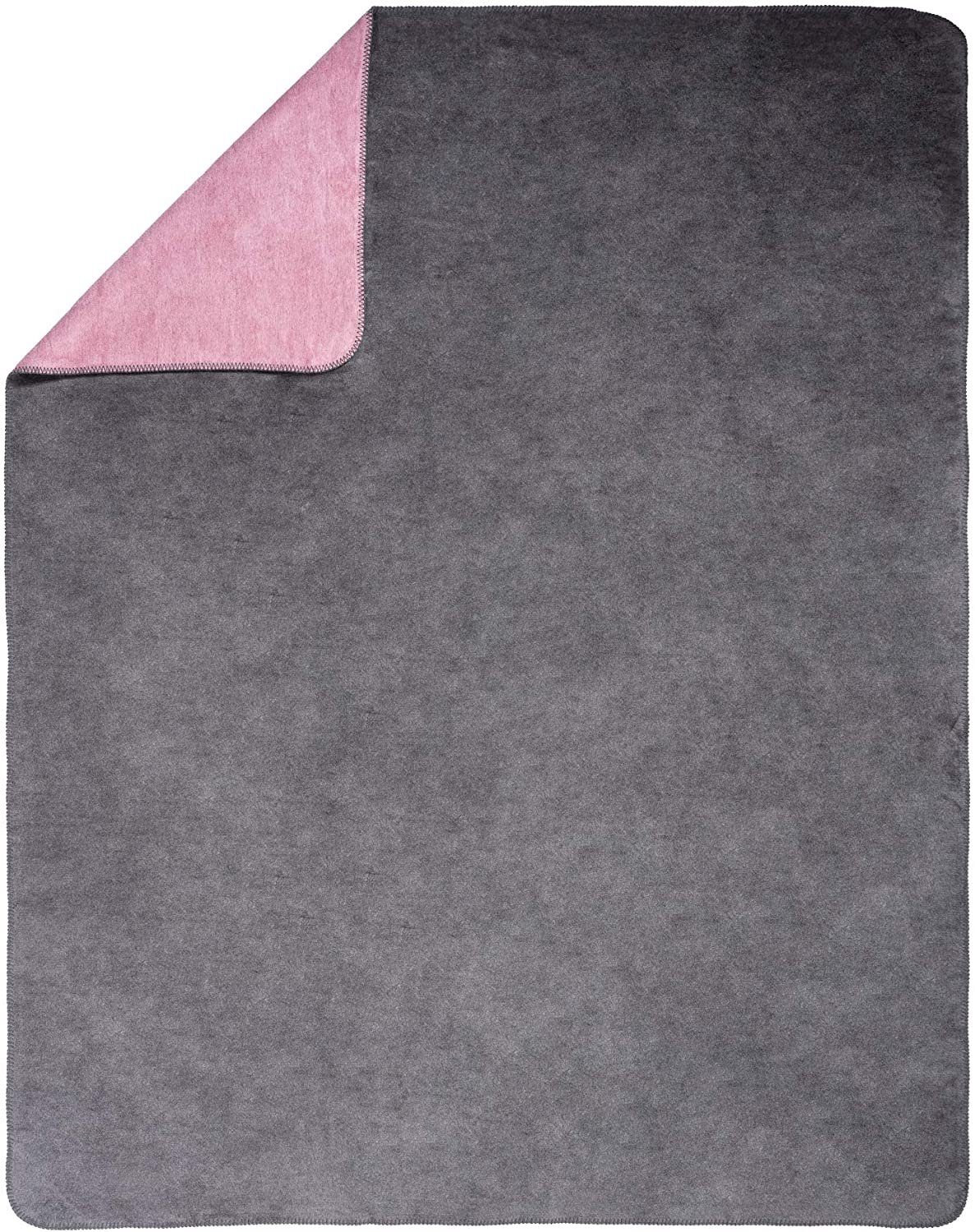 Wohndecke Kuschelig weiche Sofadecke, Wendedecke 150x200 cm, 60% Baumwolle + 40% Polyacryl, Made in EU, søstre & brødre, Wendedecke mit hochwertiger Kettelnaht