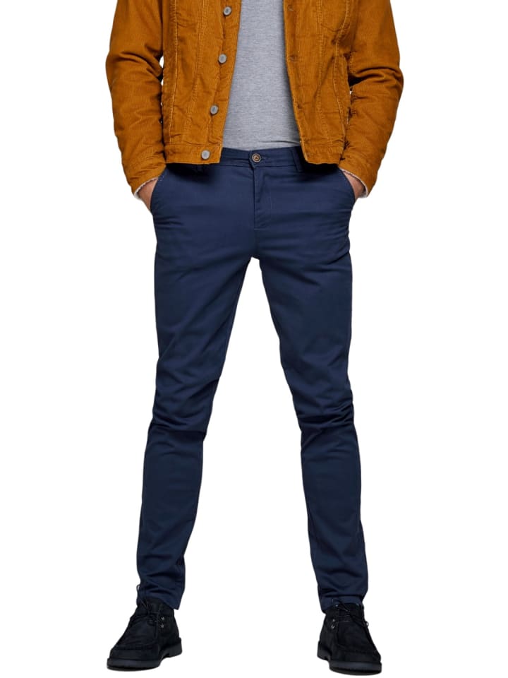 Jack & Jones Stoffhose / Chino MARCO BOWIE slim in Blau günstig kaufen