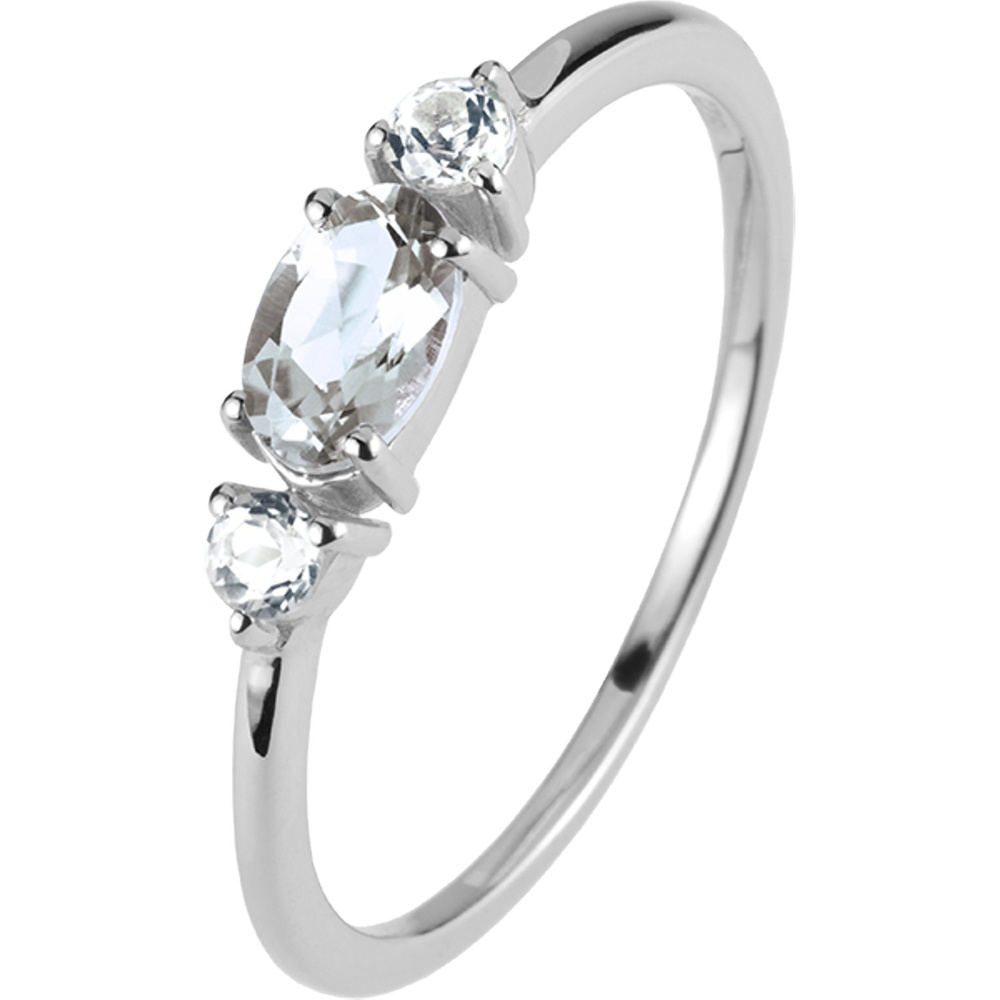 Jacques Lemans Bague pour femme 925 Argent blanche Bague