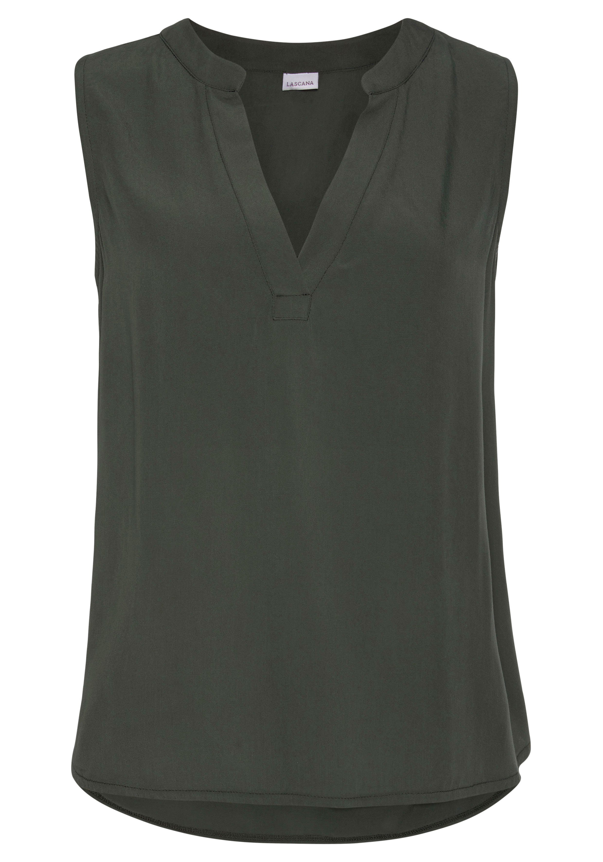 LASCANA Blusentop mit V-Ausschnitt, Blusenshirt, Damenbluse, Basic