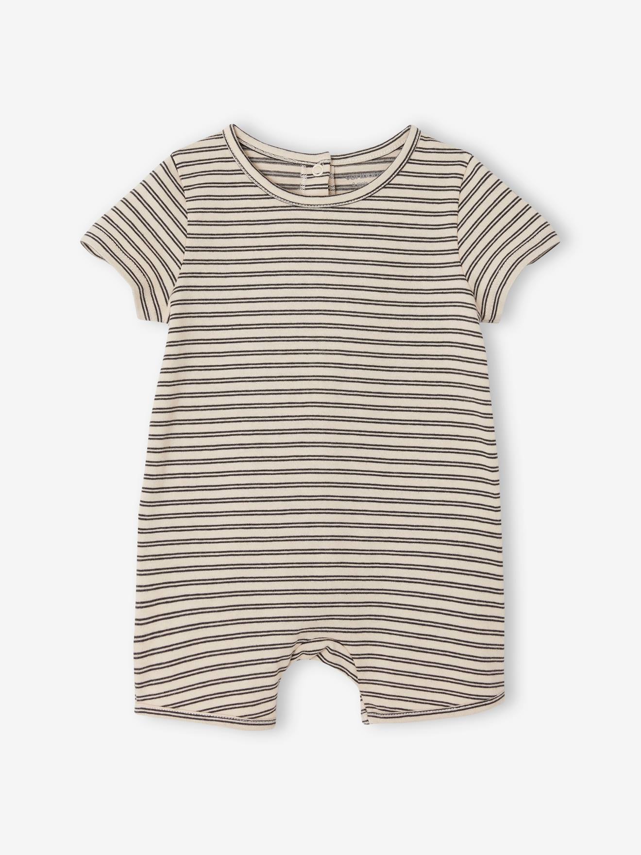 Vertbaudet 2er-Pack Baby Sommer-Overalls Oeko-Tex - blau chambray