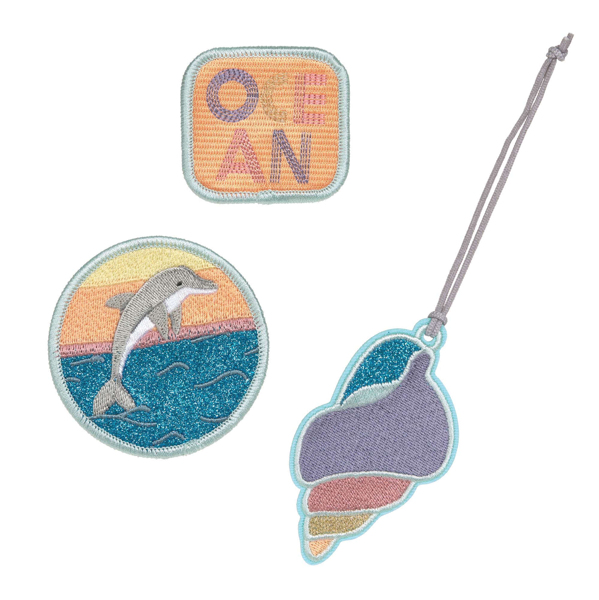 Anhänger & Patches - Schul Set Unique, Dolphin (Ocean Edition)