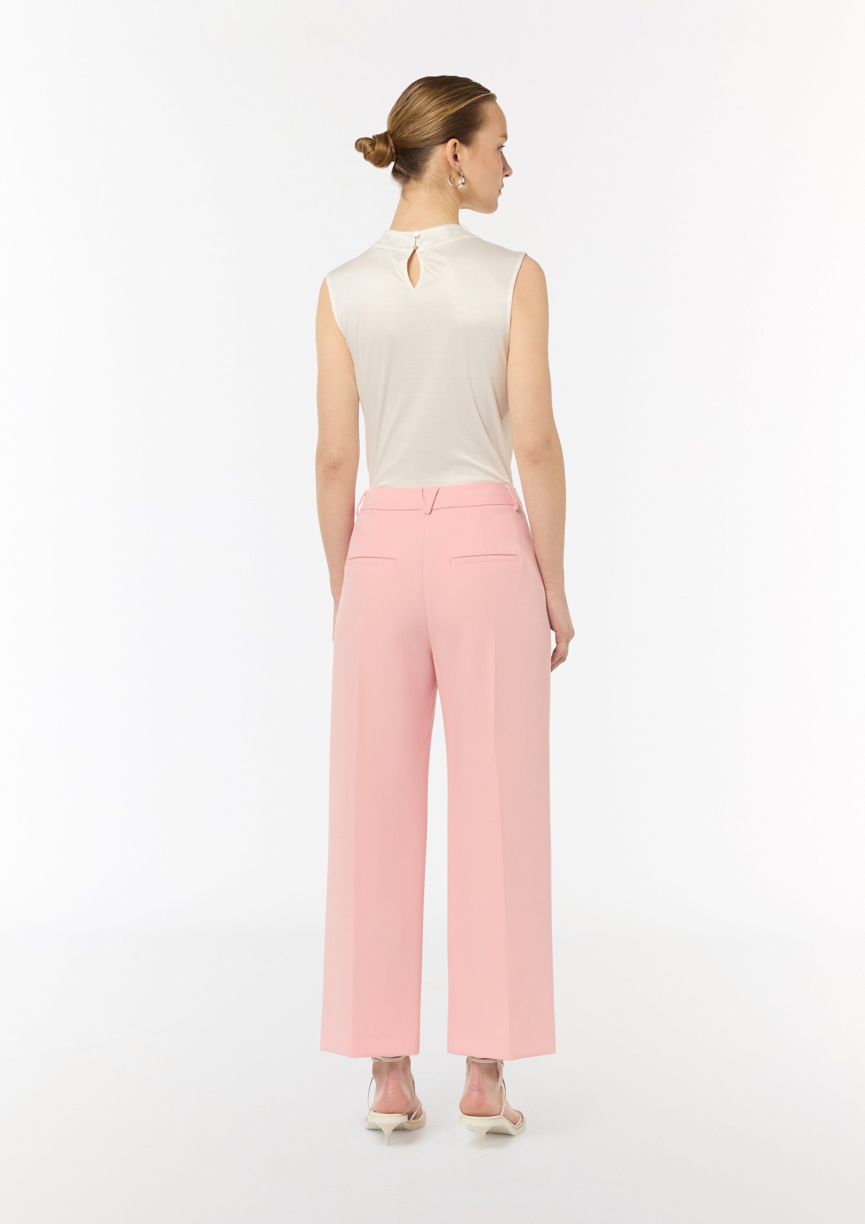 Regular: Culottes mit Herringbone-Muster - rosa
