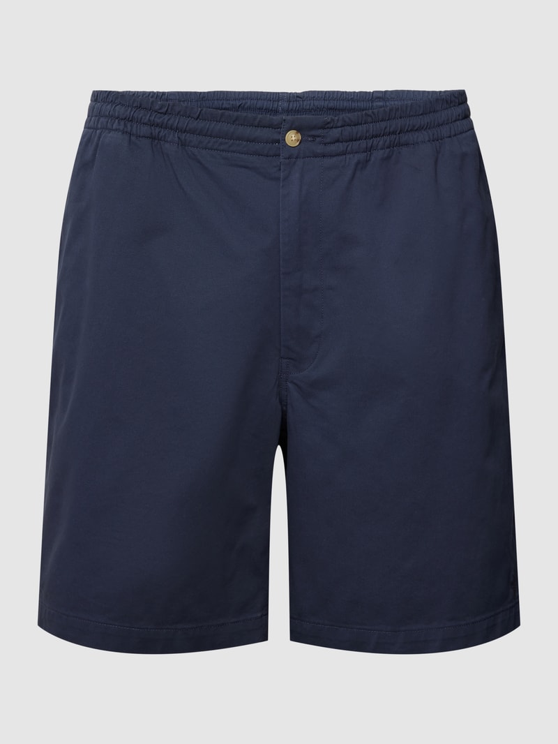 PLUS SIZE Bermuda mit Label-Stitching Modell 'PREPSTERS' in marineblau