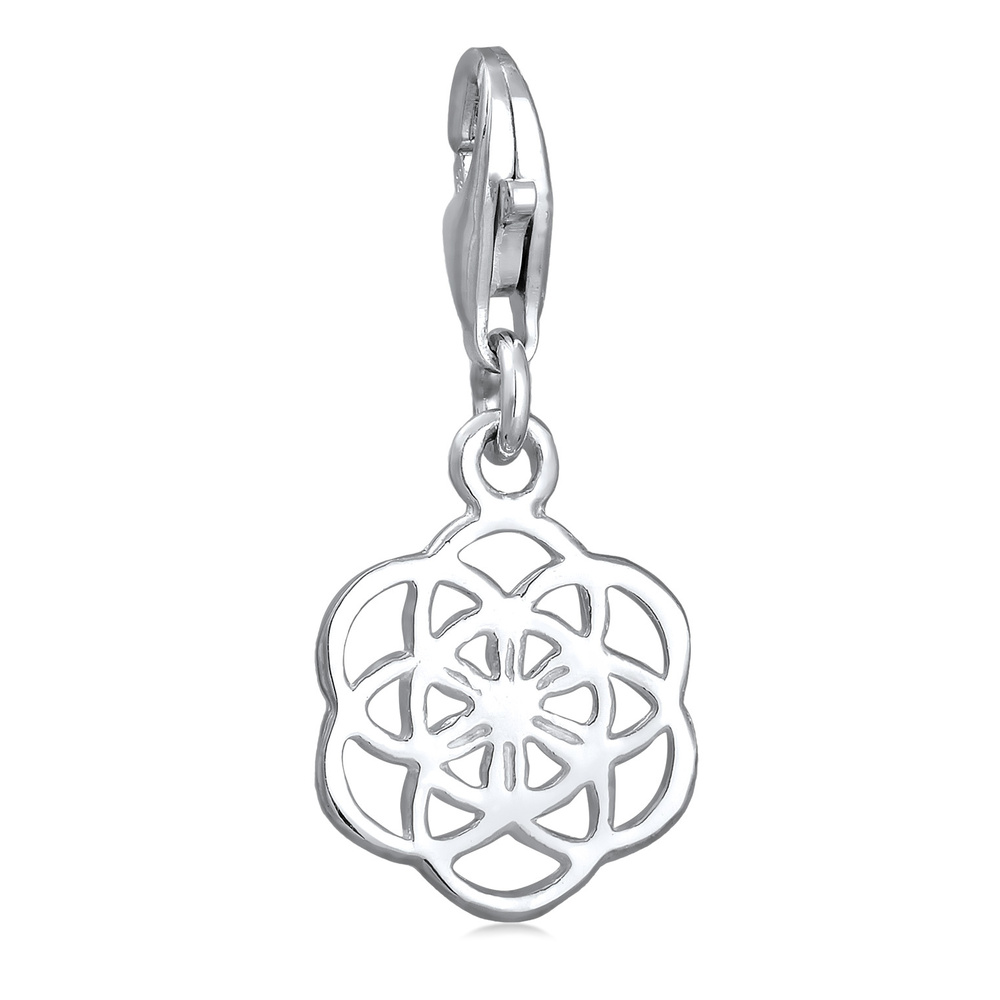 Nenalina Nenalina Amulette Pendentif à breloques  Ornement Fleur de Vie en argent sterling Pendentif