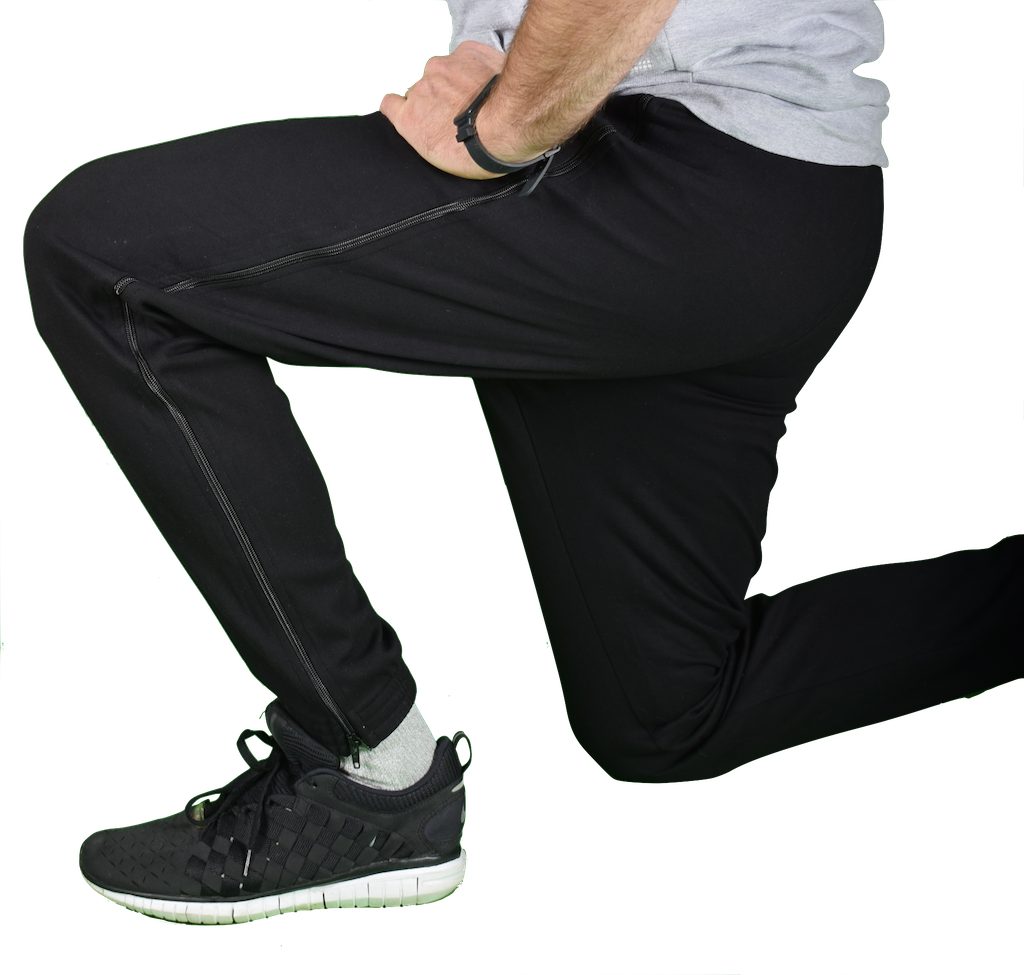 sporthoch2 Funktionshose Baumwoll-Sporthose REHAmed TRAINING_SPORTS für Herren hochwertiges 2 Wege-Reißverschlußsystem am Bein, wertige gekämmte Mako-Baumwolle, angenehmer Tragekomfort