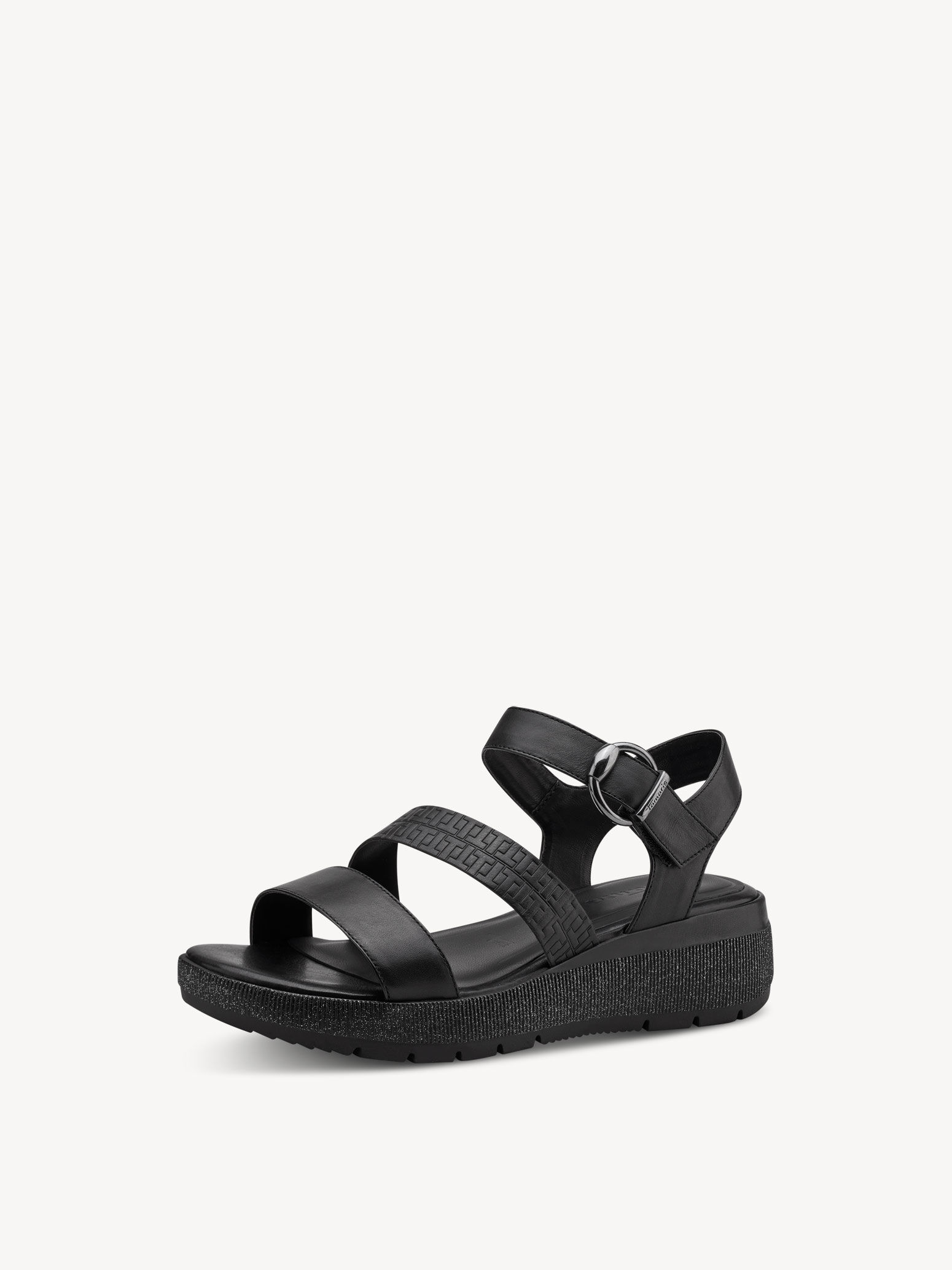Sandale à talon - noir