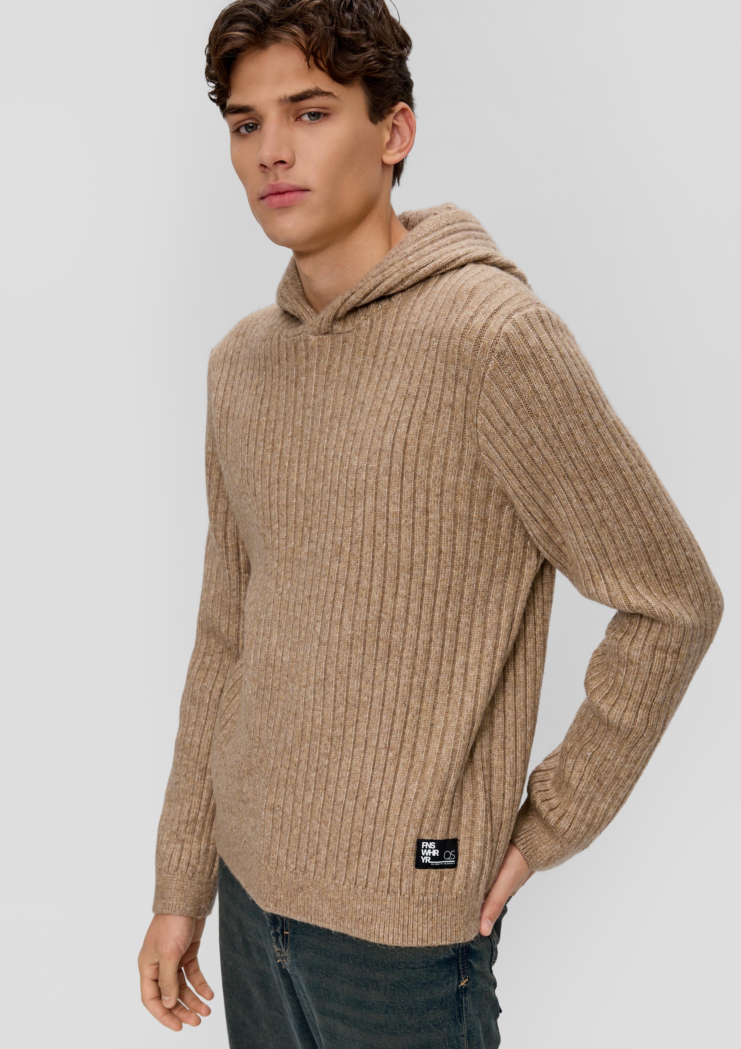 Strick-Hoodie mit Rippstruktur  2134619-82W0