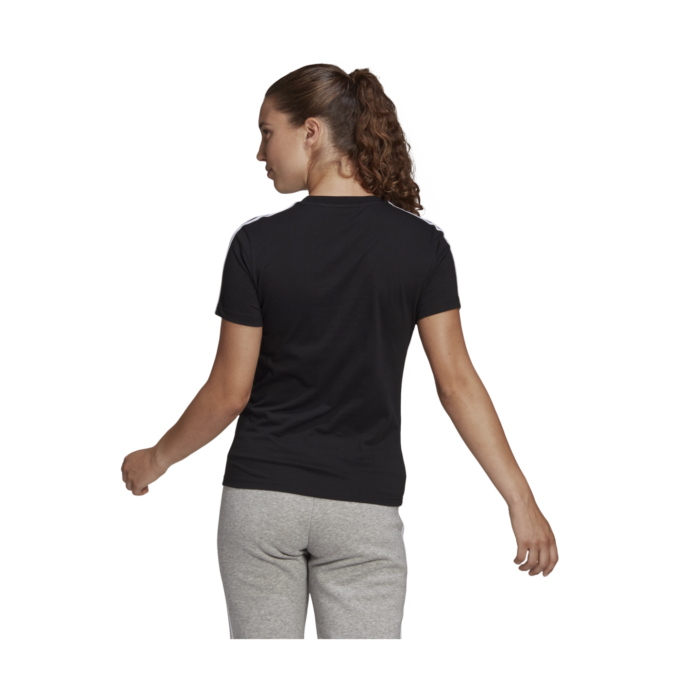 adidas 35 T T-Shirt Damen Schwarz Weiss