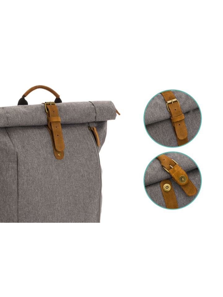 fillikid Wickelrucksack Berlin in Grau Melange günstig kaufen onesize