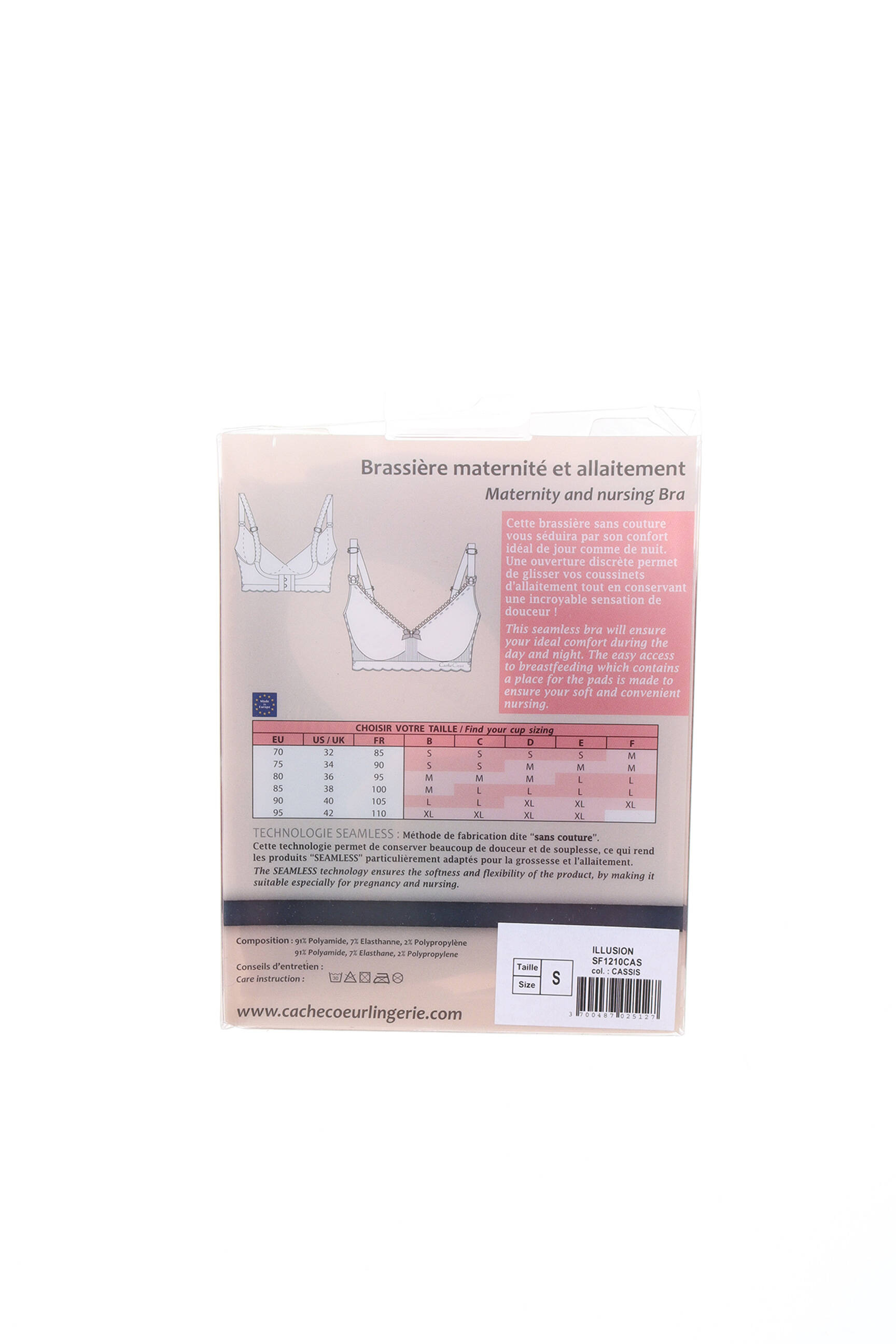 Cache Coeur Lingerie Maternite Femme couleur rouge