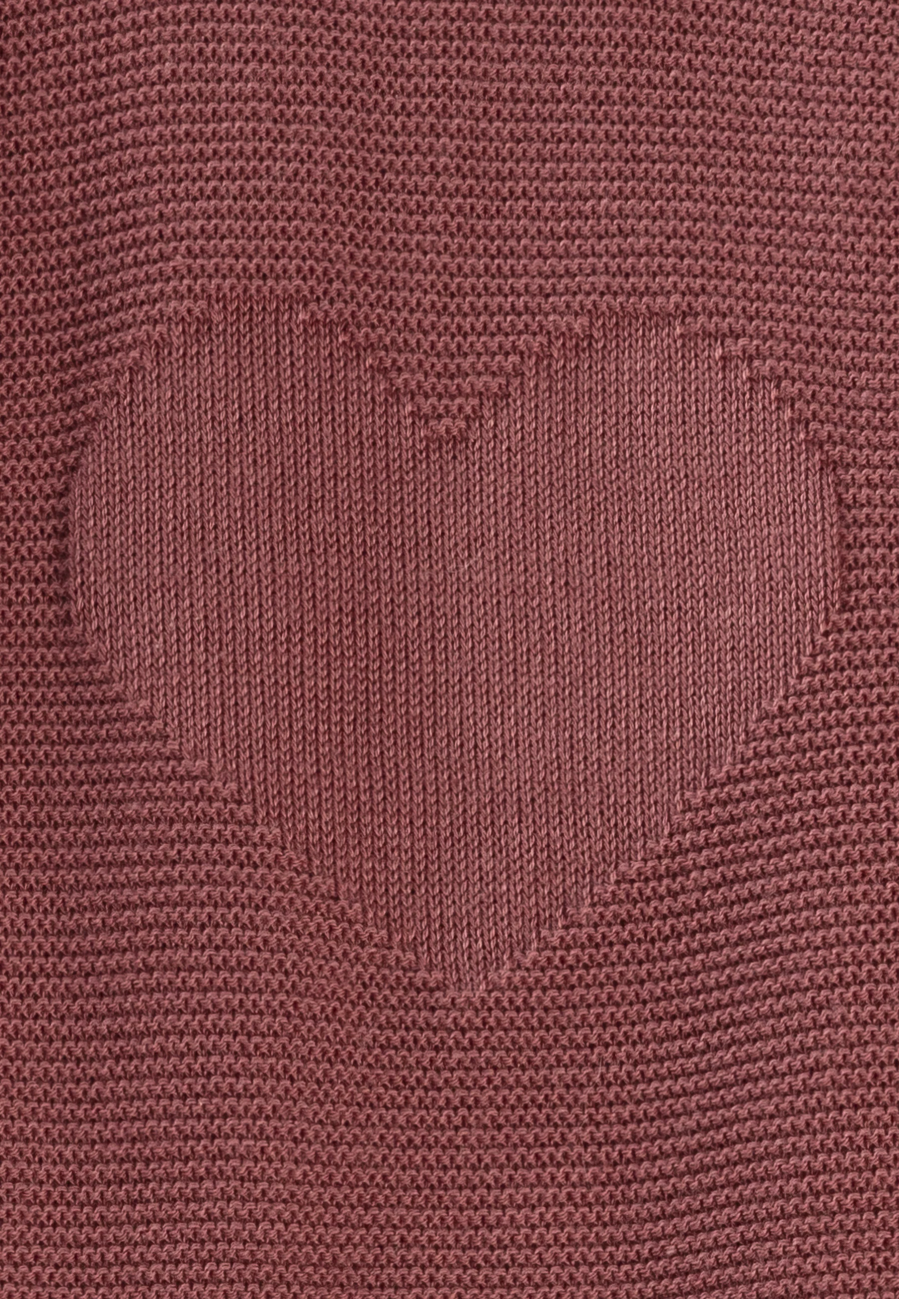 GOTS Strick-Einteiler in Rosa mit Motiv Herz