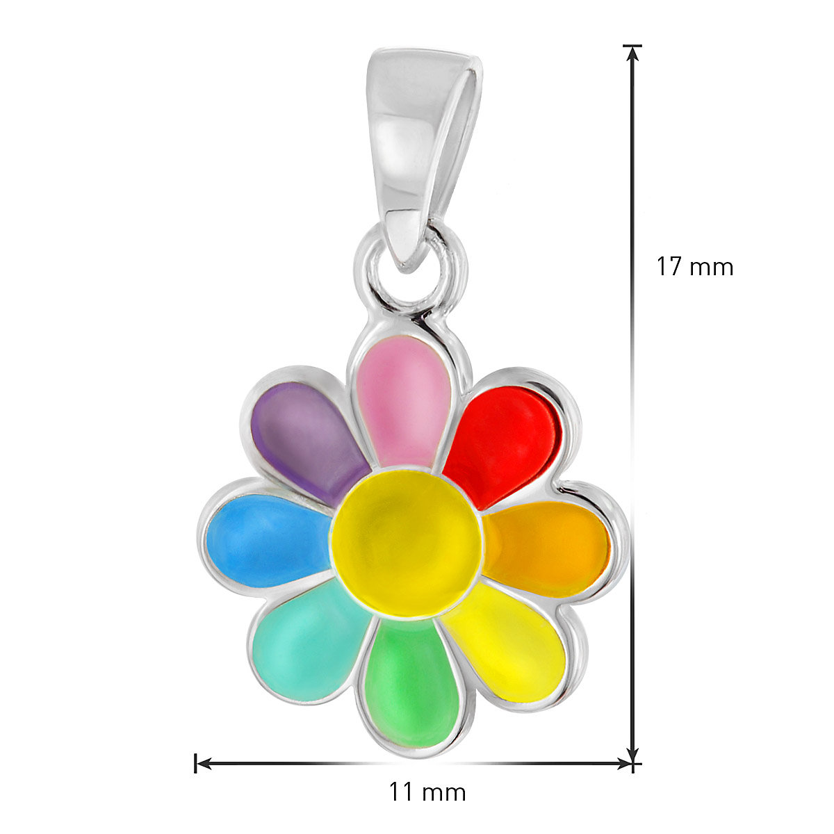 Mädchen-Halskette mit Blume Silber 925 Collier Halsketten