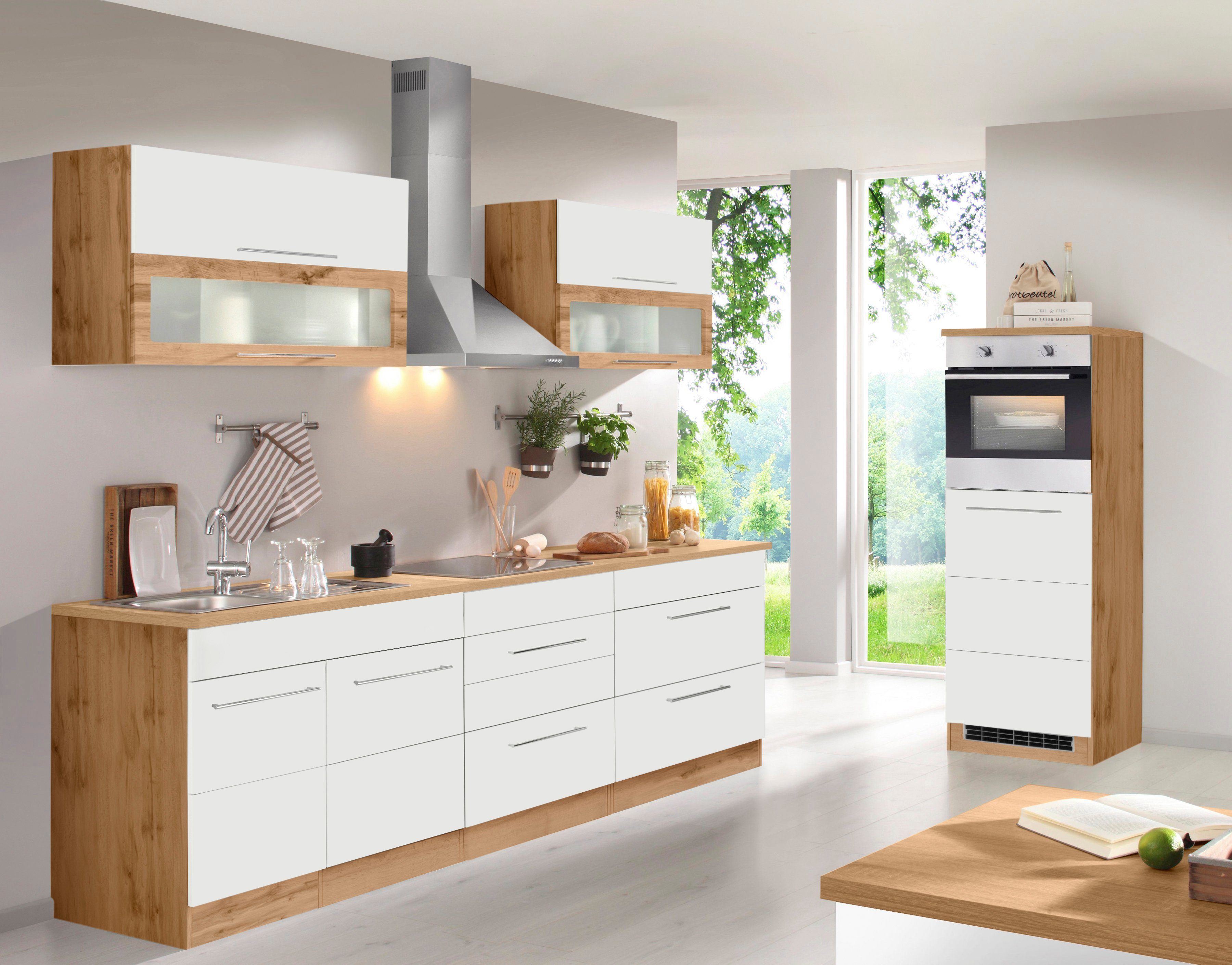 HELD MÖBEL Küchenzeile Wien, Breite 340 cm, wahlweise mit E-Geräten und Induktion