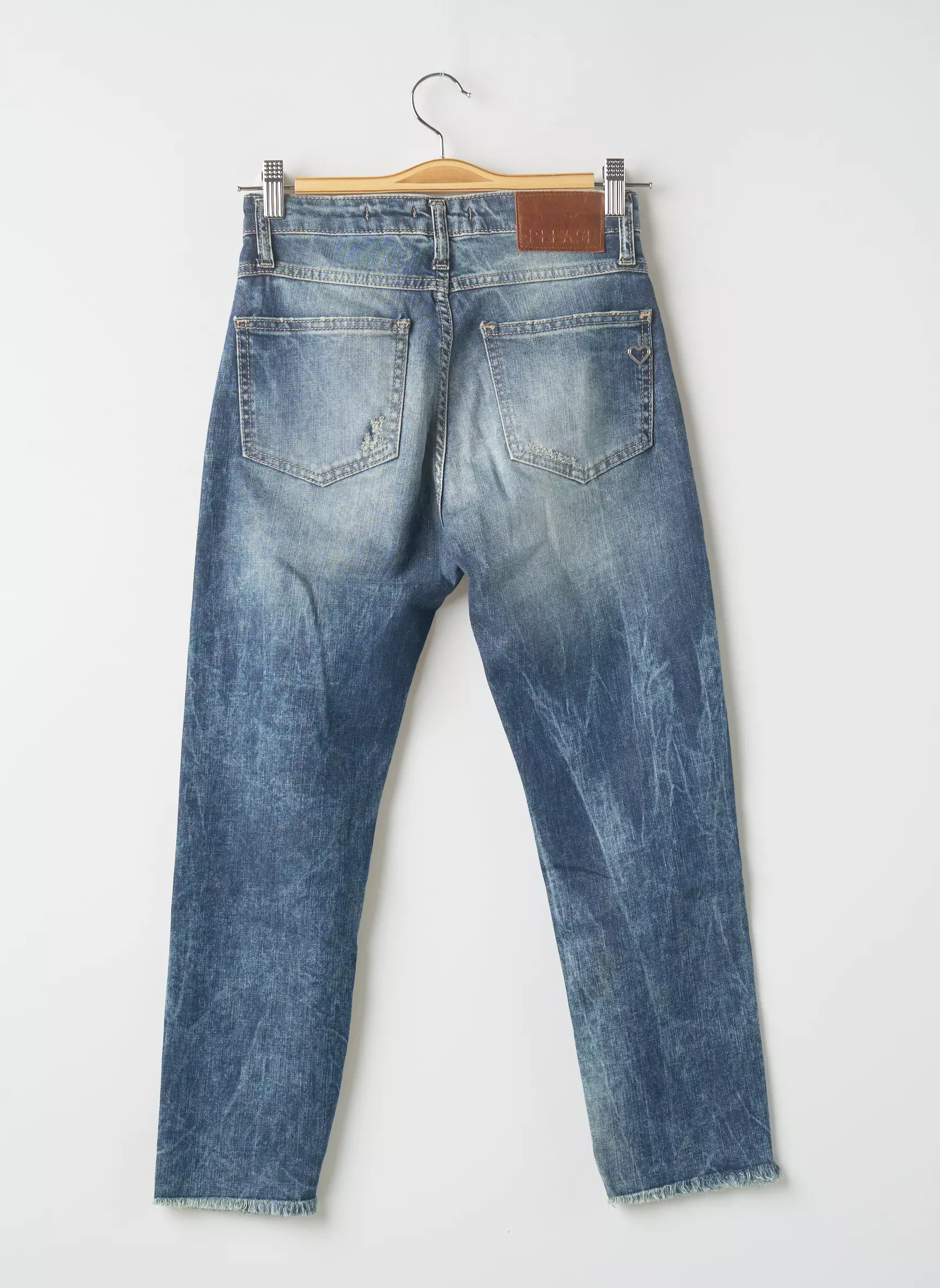 Please Jeans Coupe Slim Femme couleur bleu