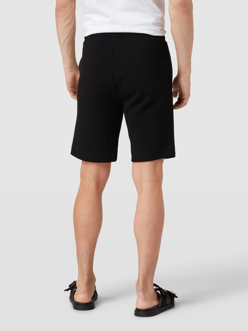 Sweatshorts mit Logo-Print Modell 'Headlo Curved' in schwarz