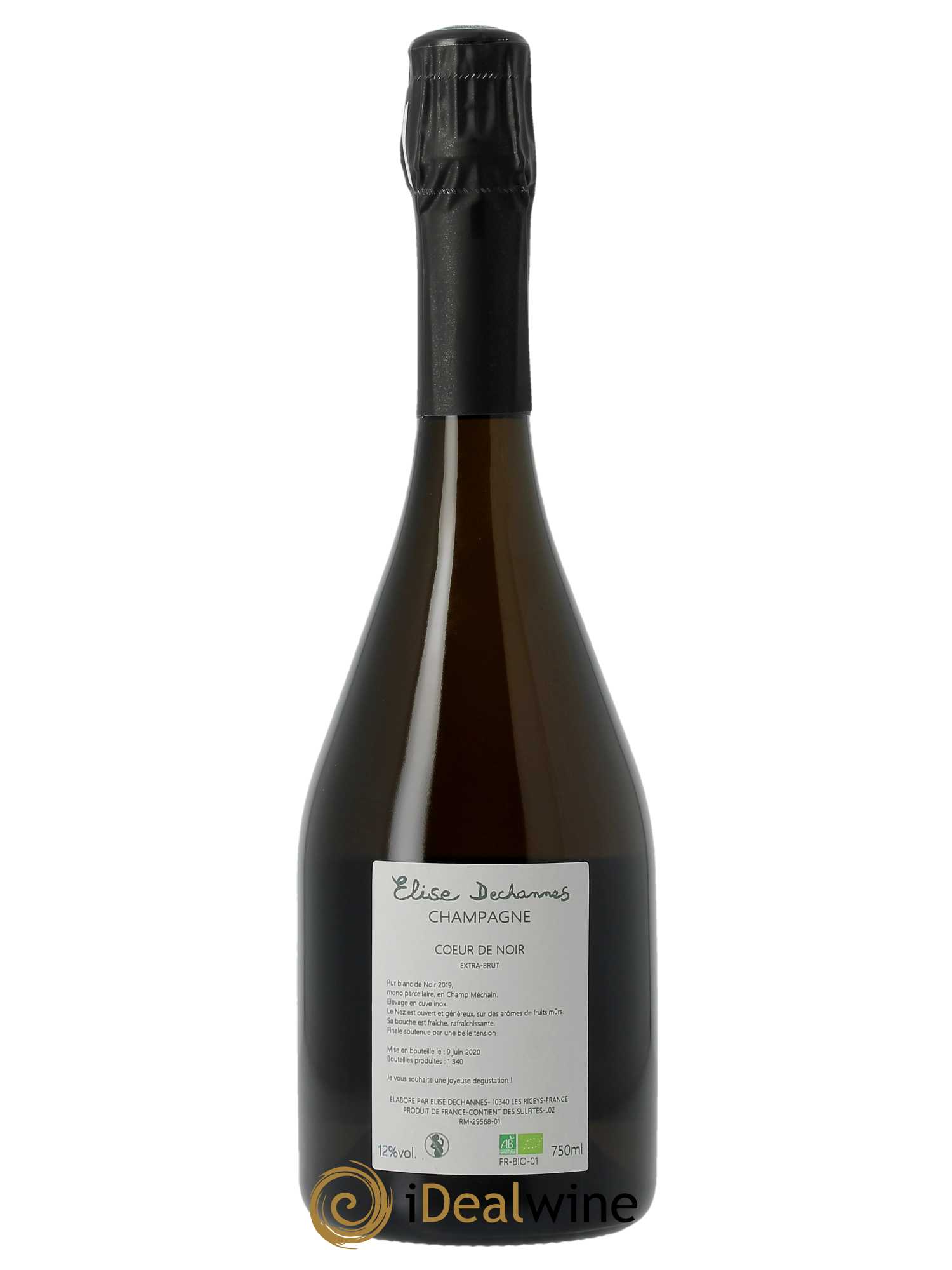 Coeur de Noir Extra Brut Elise Dechannes (Domaine)  2019 - Lot de 1 Bouteille