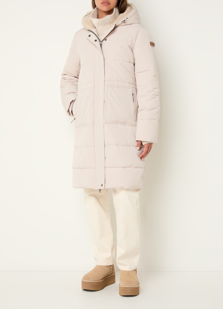 Moscow Abi quilted jacket with stitched pockets and hood