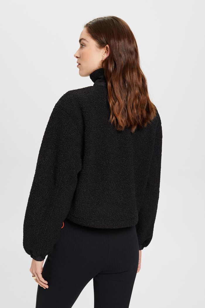 Troyer-Sweatshirt aus Materialmix