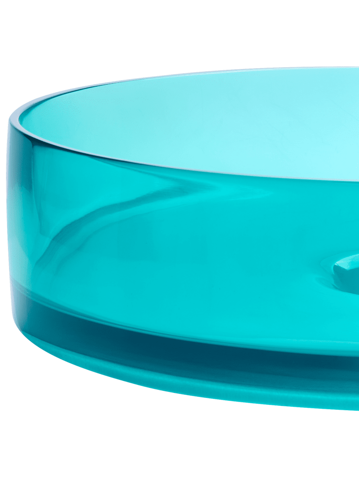Beliani Waschbecken TOLOSA in Transparent/Blau - (W) 36 x (H) 10 x (L) 36 cm günstig kaufen onesize