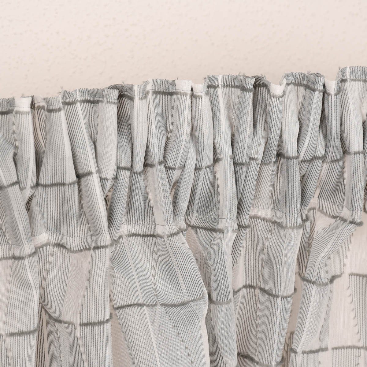 Meterware Rasch Textil Stores Scherli Rechtecke abstrakt grau 300cm, halbtransparent, Kunstfaser, überbreit