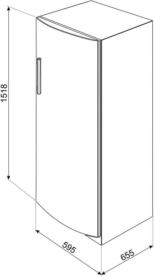 Smeg Gefrierschrank CV275NF, 151,8 cm hoch, 59,5 cm breit
