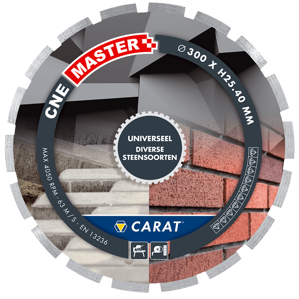 Lamă de ferăstrău diamantată universală Carat CNEM350500 CNE MASTER 350x30.0MM