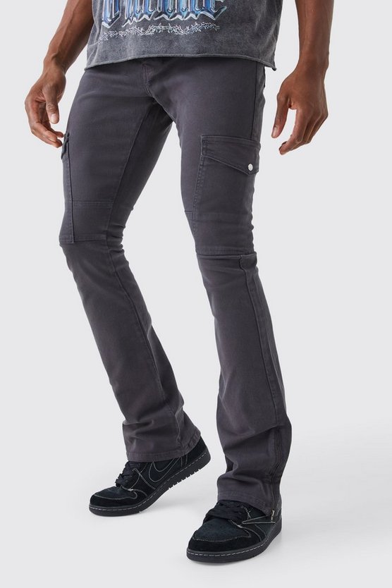 Skinny Cargo-Hose mit Reißverschluss