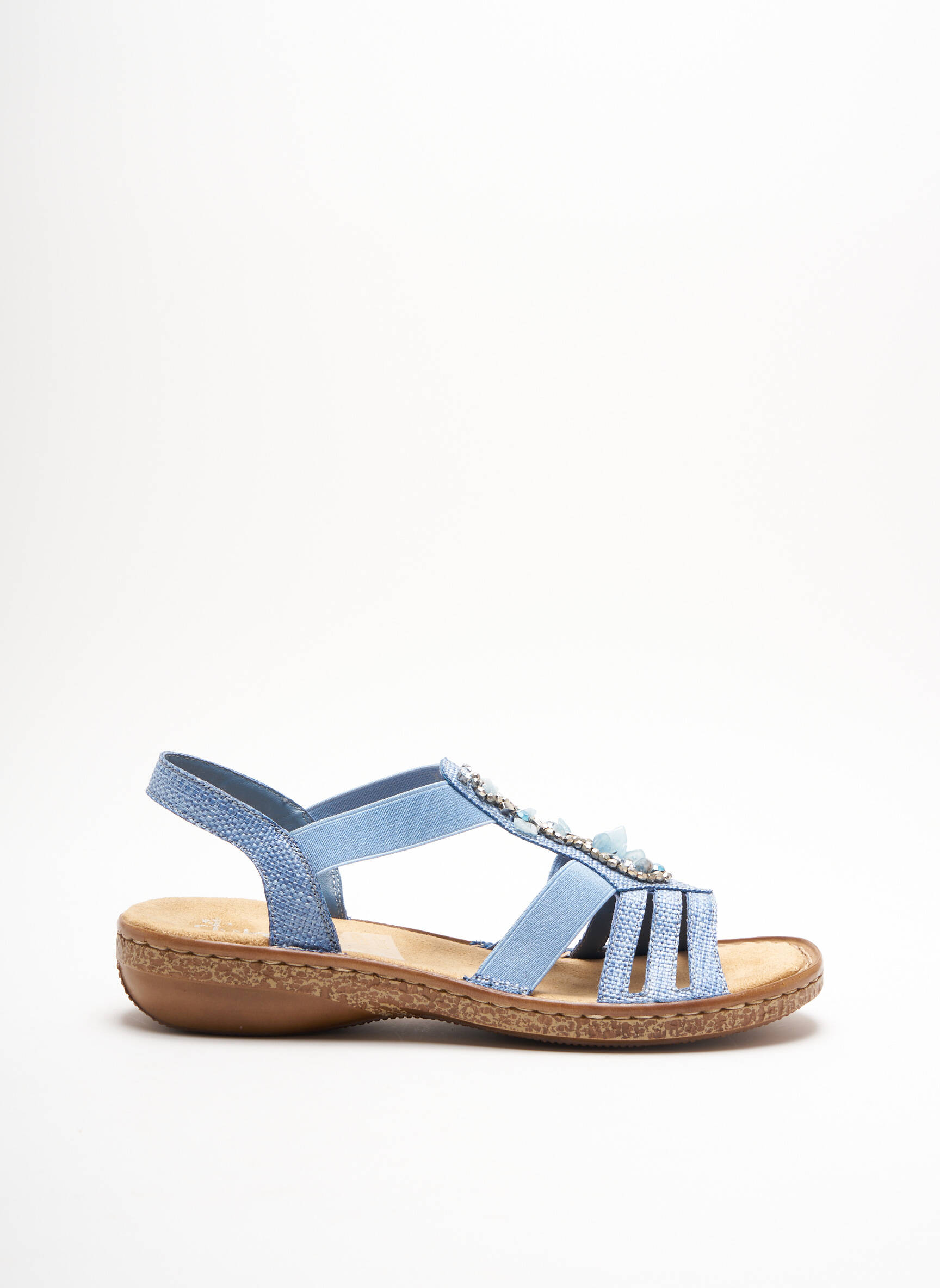 Rieker Sandales Nu Pieds Femme couleur bleu