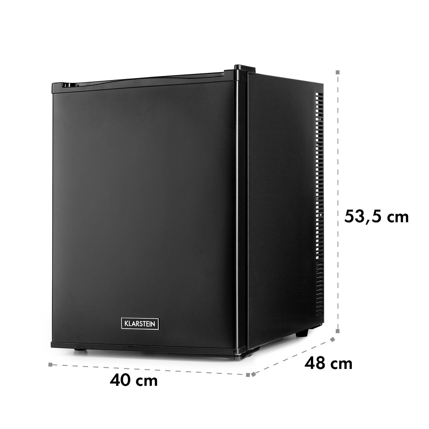 Klarstein Table Top Kühlschrank HEA-HappyHour-42Blk 10035247A, 53.5 cm hoch, 40 cm breit, Hausbar Minikühlschrank ohne Gefrierfach Getränkekühlschrank klein