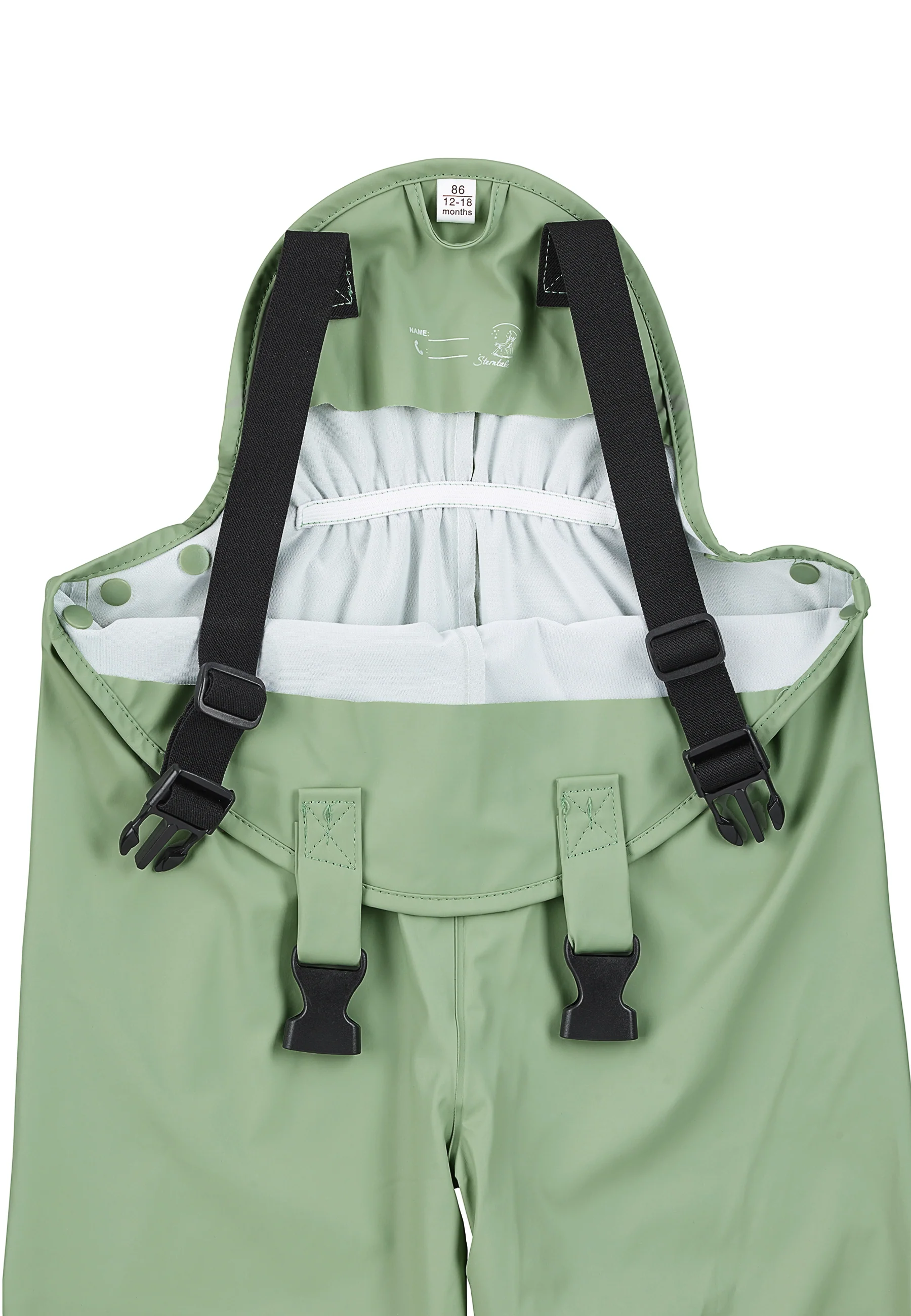 Regenträgerhose ungefüttert mit Reflektoren, uni