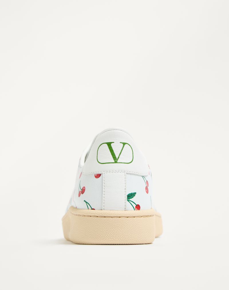 Baskets Royco en cuir de veau nappa à motif cerise