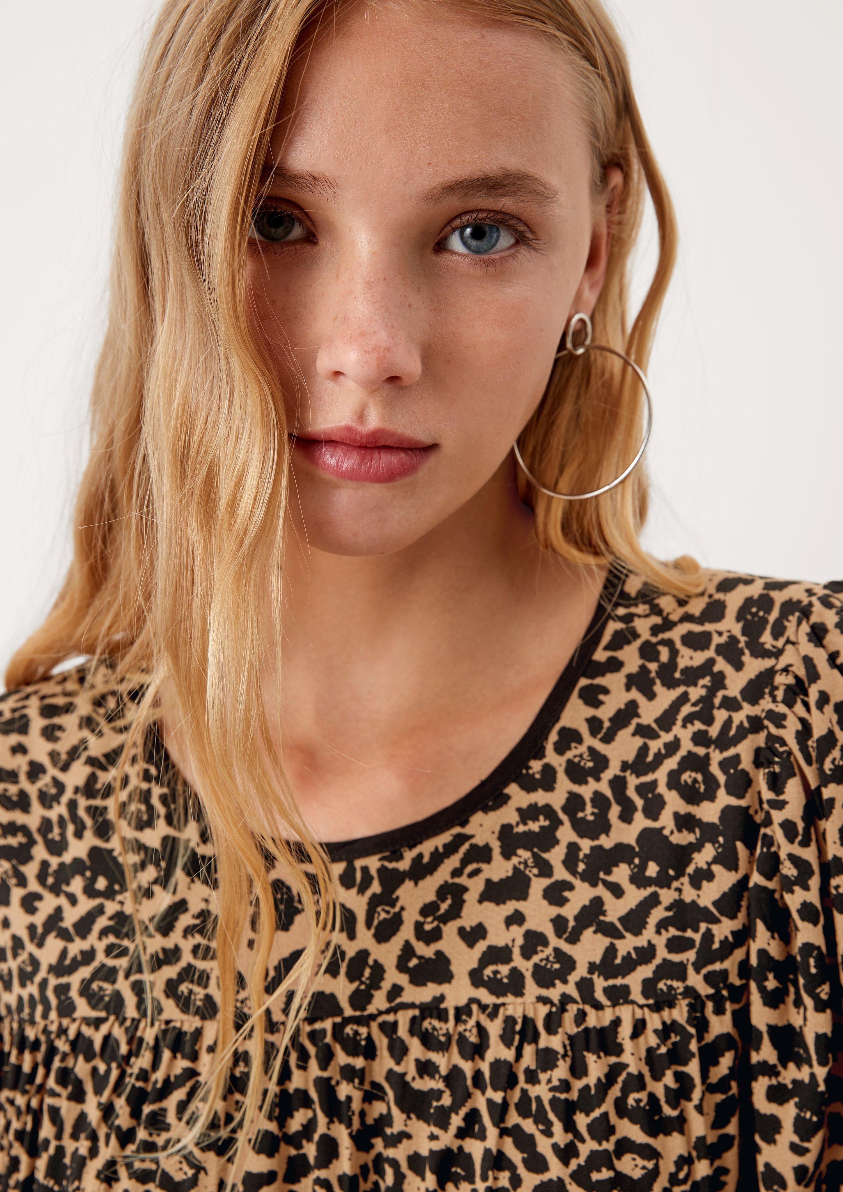 Stufenkleid mit Animalprint  2125255-84A1