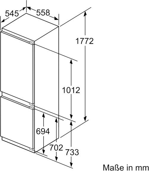 BOSCH Einbaukühlgefrierkombination 8 KIF86PFE0, 177,2 cm hoch, 55,8 cm breit