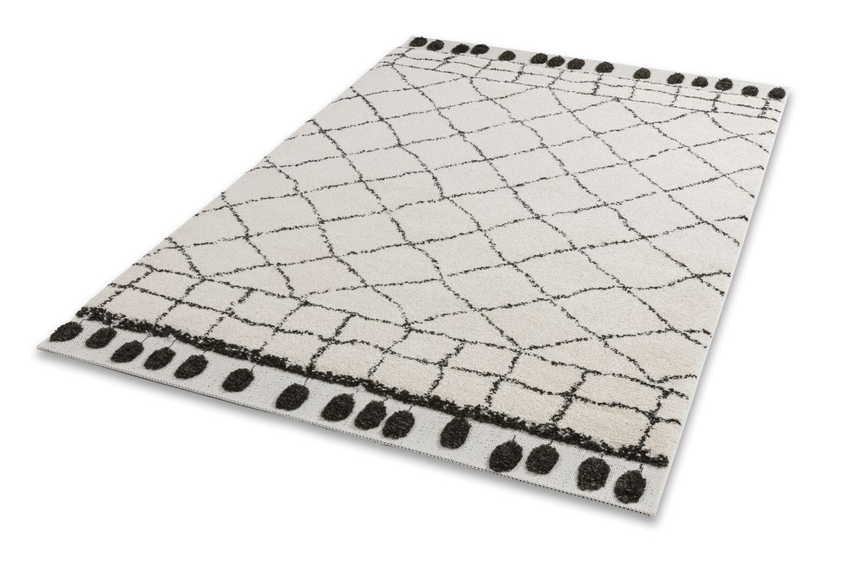 Schöner Wohnen Hochflor Teppich Winsome Weiß 140 x 200 cm