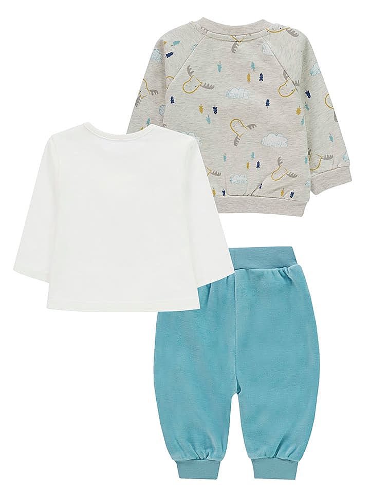Kanz 3tlg. Outfit in Grau/ Blau/ Weiß günstig kaufen 62